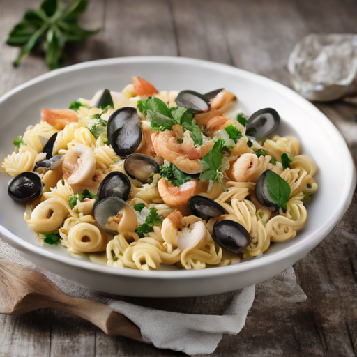 Zitronen-Farfalle mit Miesmuscheln, Aubergine und Salbei