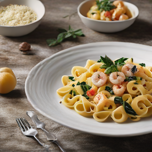 Ligurische Pappardelle mit Garnelen, Jakobsmuscheln und Steinpilzen