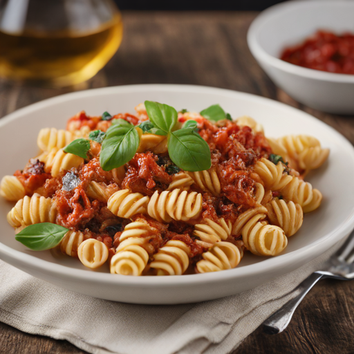 Festliche Nduja-Amatriciana mit Staudensellerie und Paprika