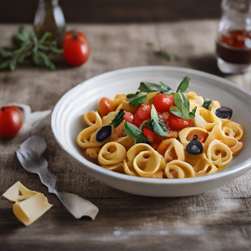 Winterliche Pappardelle mit gebratenen Pilzen und Auberginen