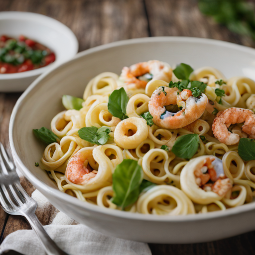 Lombardische Ditalini mit Miesmuscheln, Calamari und Frühlingsgemüse
