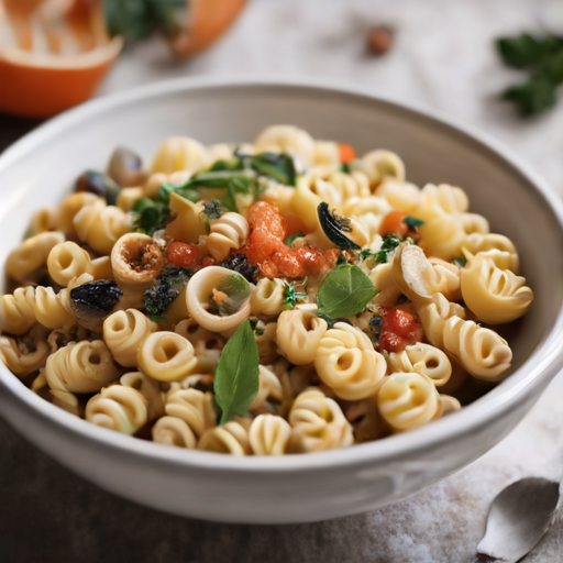 Toskanische Conchiglie mit Linsen, Weißen Bohnen und Orangenzeste