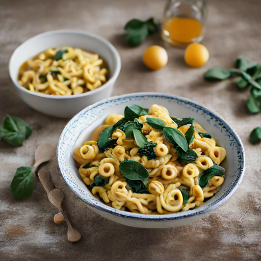 Kalabrisch: Zitronen-Gnocchetti Sardi mit Mangold, Spinat und Linsen