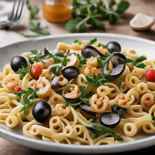 Sizilianische Casarecce mit Aubergine, Oktopus und Rucola