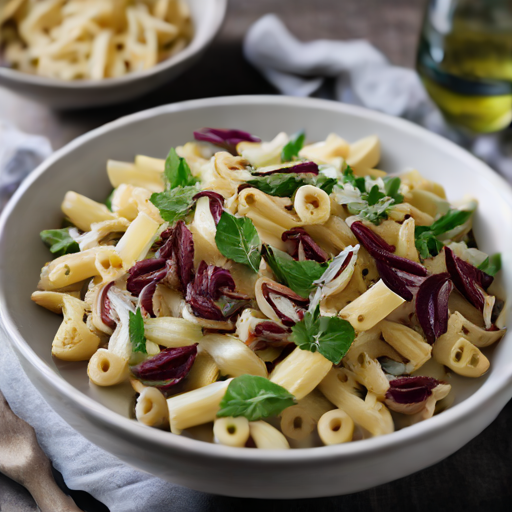 Winterliches Penne-Pesto mit Radicchio, Fenchel und Gorgonzola